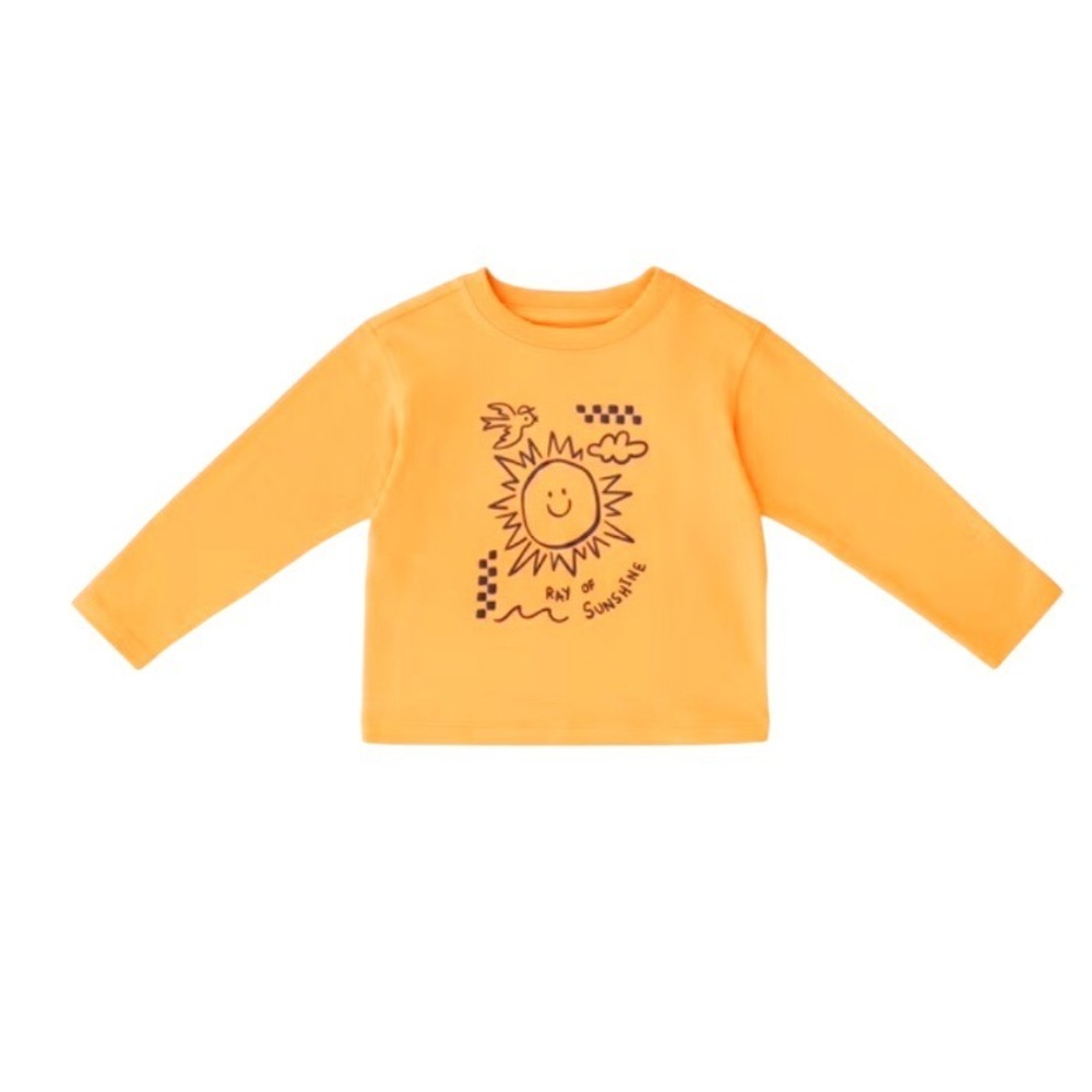 Member Mark Boys Orange Long Sleeve Tee & Blue Checkered Jogger Set Sz 12Months - Picture 3 of 6